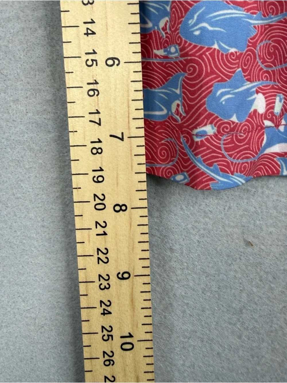 Peter Millar Seaside Stingray Swim Trunks Mens L Red Blue 7.5